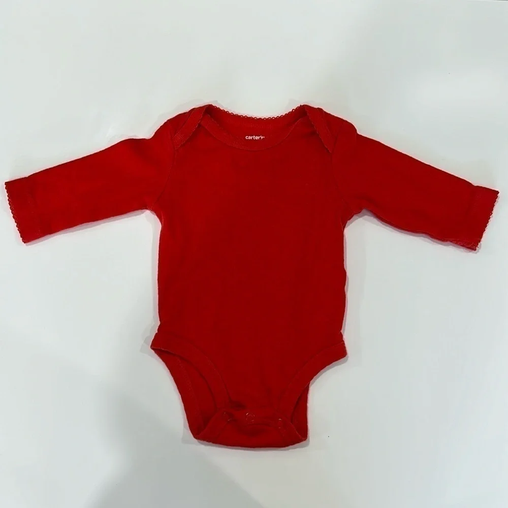 Red long sleeve onesie